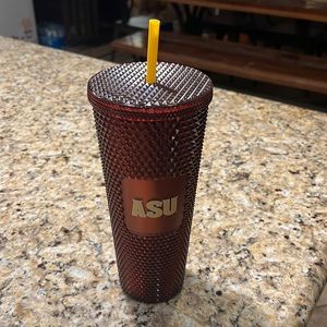 🆕 2022 Limited Edition ASU College Bling Starbucks studded tumbler 🏈 ⚾️ 🏀